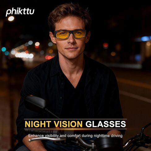 Night Driving Glasses - HD Anti Glare Wrap Around Fit Over Glasses for Men & Women Enhance Night Vision & Driving in Saudi Arabia