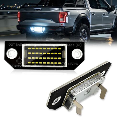 مصباح LED كامل للوحة الترخيص متوافق مع Ford Focus C-MAX 2003-2007/Focus MK2 2003-2008، 36-LED 6500K أبيض نقي، حزمة من 2 in Kuwait