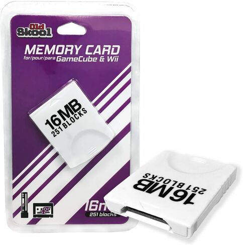 Old Skool 16MB Memory Card with 251 Blocks Compatible with Gamecube and comaptible with Wii in Saudi Arabia