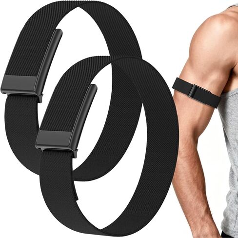 Vanet 2-حزمة من الأشرطة النايلون المتوافقة مع Whoop 5.0 Bicep Bands Peak، MG Life & One، مطاط رياضي مسامي 5.0 الكاحل/الذراع للتدريب على اللياقة البدنية، حزام بديل قابل للتعديل للرجال والنساء، وليس للجيل 4 in Kuwait