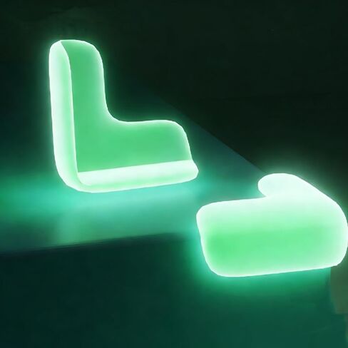 10 عبوات من واقيات الزوايا المتوهجة في الظلام على شكل حرف L، واقيات حواف مضيئة للأطفال، واقيات زوايا الأثاث المصنوعة من السيليكون الناعم مع لاصق قوي للطاولات والأسرة والخزائن والمكاتب in Kuwait