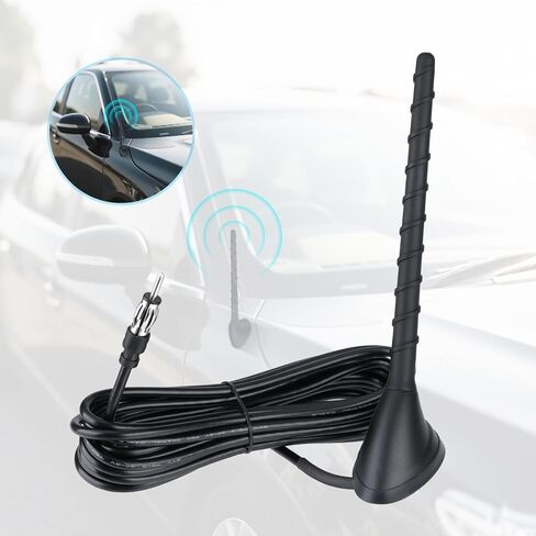 Superbat Universal Car Radio Antenna Roof Mount FM AM Stereo Antenna Replacement Aerial for Vehicle Truck SUV Marine Boat Radio Stereo Head Unit Receiver in Saudi Arabia