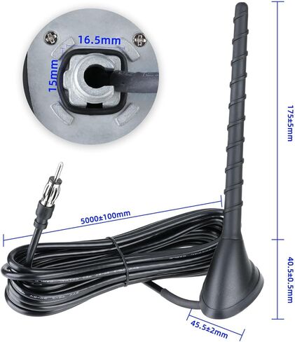 Superbat Universal Car Radio Antenna Roof Mount FM AM Stereo Antenna Replacement Aerial for Vehicle Truck SUV Marine Boat Radio Stereo Head Unit Receiver in Saudi Arabia