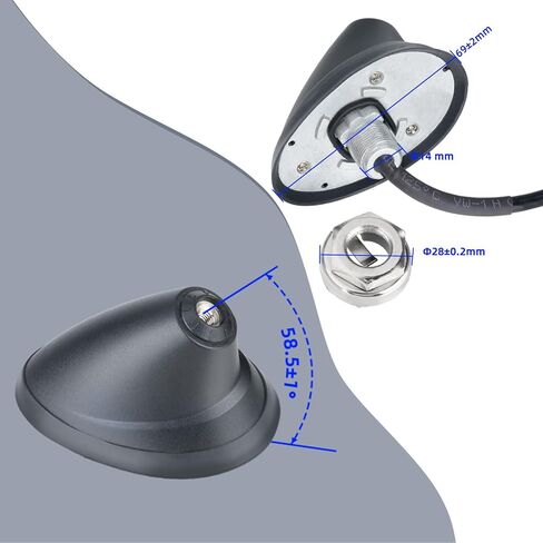 Superbat Universal Car Radio Antenna Roof Mount FM AM Stereo Antenna Replacement Aerial for Vehicle Truck SUV Marine Boat Radio Stereo Head Unit Receiver in Saudi Arabia