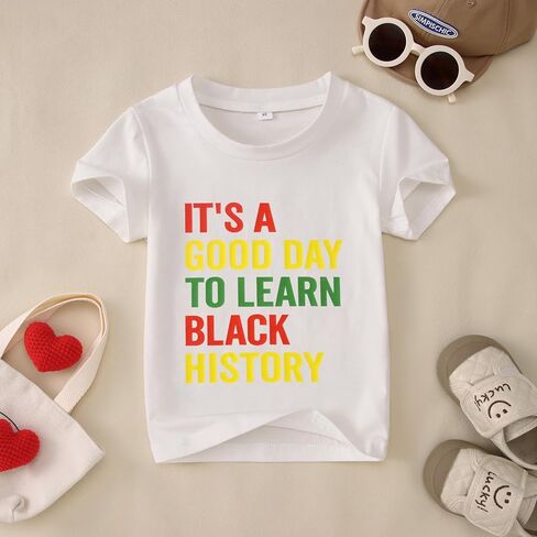 CM C&M WODRO Toddler Boy Girl Black History Month Shirt It's A Good Day to Learn Black History T-Shirt Kid Juneteenth Tee Top in Saudi Arabia