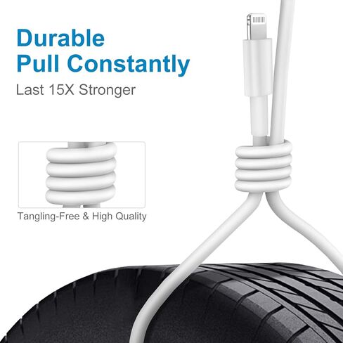 iPhone Charger Fast Charging 6ft, Type C Charger Block and Long USB C to Lightning Cable Cord, USBC Wall Plug Power Adapter Cube for Apple iPhone 14 Pro Max/14 Plus/14/13/12 Mini/11/XS Max/XR/iPad Air in Saudi Arabia