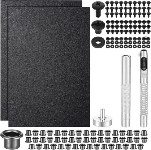 145 Pcs DIY Holster Kit Include Eyelet Hand Setter & Eyelet Combo Thermoform Sheet Cross Recessed Screw Head Open Slotted Fastener Rubber Washer for Making Knife Sheath Keel in Saudi Arabia