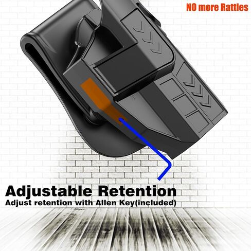 G43X MOS الحافظة لغلوك 43X MOS، غلوك 48 MOS، غلوك 43X، غلوك 43، غلوك 48، حزام الخصر الخارجي G43 الحافظة، حافظات بندقية تكتيكية OWB قابلة للتعديل، إطلاق سريع - اليد اليمنى in Kuwait