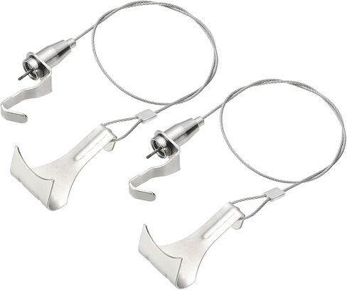 uxcell 2Pcs Picture Hanging Wire Kit, 2.5 m x 1.5 mm Heavy Duty Picture Hangers Adjustable Wire Rope with S-Hooks and Loop, Load 35kg/77.1 lbs for Hanging Mirrors Light Lamp Artwork in Saudi Arabia