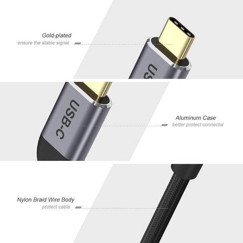 QGeeM USB C to HDMI Adapter 4K Cable, USB Type-C to HDMI Adapter [Thunderbolt 3/4 Compatible] for Laptop MacBook Pro/Air, iPhone15 16 Pro/max,GalaxyS8-S23,XPS,Pixelbook,Thinkpad,Surface,Ipad Pro etc. in Kuwait