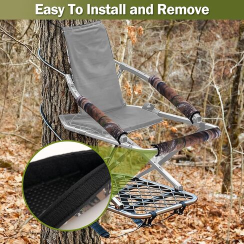 Camo Tree Stand Rail Pads,Quiet & Non-Slip Replacement Treestands Shooting Rail Cover, Hunting Rail Pads for Climbing, Ladder, Tripod Deer Hunting Treestands in Kuwait