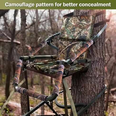 Camo Tree Stand Rail Pads,Quiet & Non-Slip Replacement Treestands Shooting Rail Cover, Hunting Rail Pads for Climbing, Ladder, Tripod Deer Hunting Treestands in Kuwait