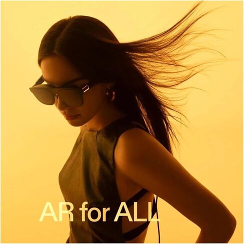 AR Smart Glasses 477" HD Screen 3DoF Space Hovering 3D Real Video Glasses Compatible for iPhone Mac Switch PS5 Private Cinema in Saudi Arabia