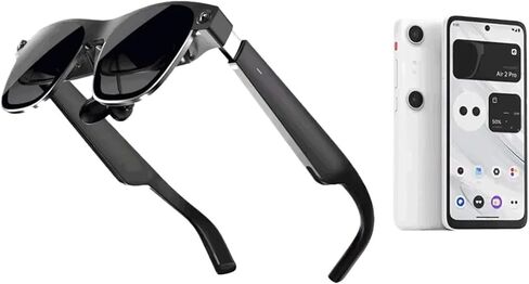 Smart AR Glasses 6 DoF 52° Fov 4K 3D HD 385'' Space Giant Screen Private Cinema Portable 1080p View Compatible for XREAL Air 2 Ultra(with Beam Pro 128G) in Saudi Arabia