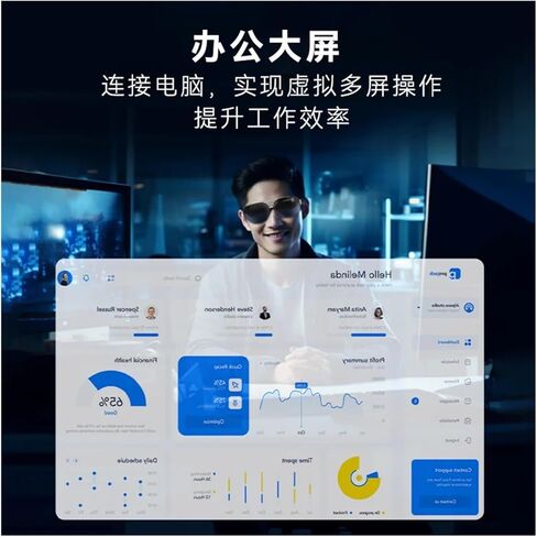 A1 AR Smart Glasses Light and Thin Portable 3D High Definition Large Screen Pocket Cinema Glasses for Entertainment Office in Saudi Arabia