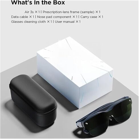 متوافق مع RayNeo Air 3S Ar Glasses 3D HD Private Cinema 3Rd Generation Pocket TV AR النظارات الذكية للهاتف المحمول وآلة ألعاب الكمبيوتر in Kuwait