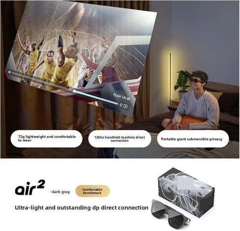Air 2 Pro Smart AR Glasses: Electrochromic Black Technology, Aerial Projection + Real-time Translation Integration, Strong(Air 2) in Saudi Arabia