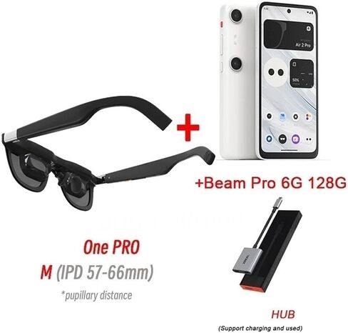 One PRO AR Smart Glasses 3840X1080 Native 3DoF X1 Chip 50° FOV Ultra Large Viewing Angle Non Translation Glasses(One pro M-128G) in Saudi Arabia