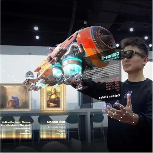 Air 2 Ultra Smart AR Glasses 6 DoF 52 Fov 4K 3D HD 385'' Space Giant Screen Private Cinema 1080p View Glasses in Saudi Arabia