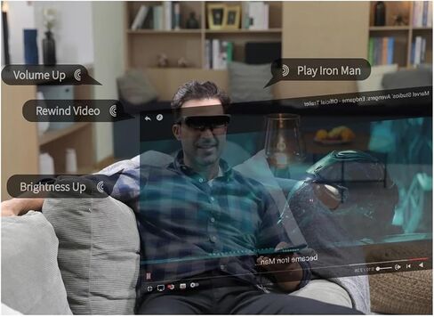 Smart AR Glasses Portable Giant Screen Viewing Set DP Mobile Phone Computer Screen Projection 3D Display 1080P OLED(Red) in Saudi Arabia