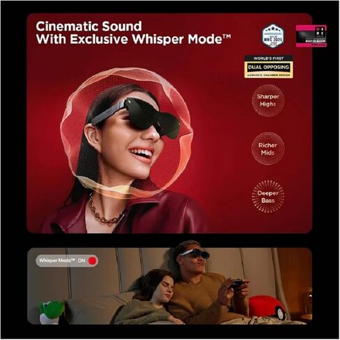 Air 3S AR Glasses Micro OLED Screen Display 3D HD Private Cinema Pocket TV Compatible for Mobile Phone Computer Game Machine(with Pocket TV) in Saudi Arabia