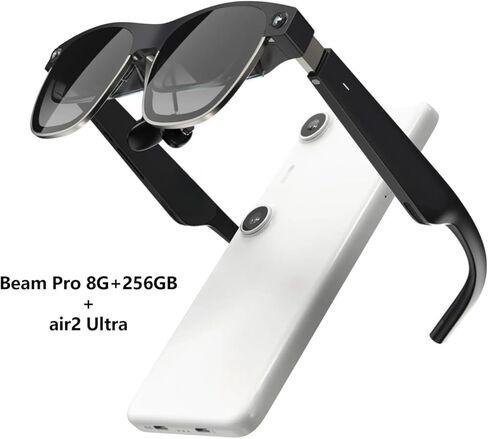 نظارات Air2 Air 2 Ultra Smart AR مستشعر بيئة ثلاثي الأبعاد بدقة 1920 * 1080 وتردد 120 هرتز وإصدار Beam Pro 128/256 جيجابايت متوفر في المخزون (256G Air2 Ultra) in Kuwait
