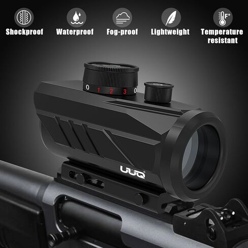 UUQ Tactical 1x30mm Reflex Green/Red/Blue 3 MOA Dot Sight with Dichroic Multi-Layer Coating, High Light Transmission Optic Lens, Dual Wide Rifle Scope,Fits 11/20mm Rail Mount in Saudi Arabia