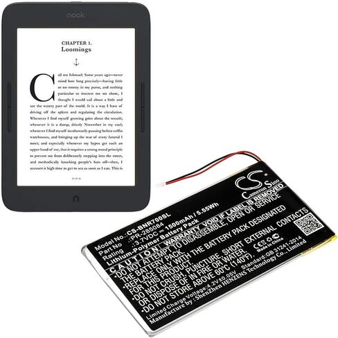 بطارية بديلة لجهاز Barnes & Noble BNRV700 GlowLight Plus 7.8 PR-285084 in Saudi Arabia