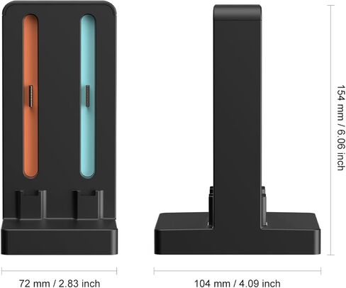 قاعدة شحن Joycon لجهاز Nintendo Switch 2,8 في 1 شاحن Joycon لوحدات تحكم Nintendo Switch، متوافق مع Joy-Con & Joy-Con 2، ملحقات وحدة تحكم Switch 2، أسود in Saudi Arabia