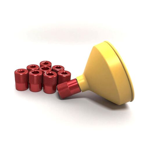 Hunting Powder Brass Smith Funnel System Kit, Includes 9 Aluminum Caliber Specific Adapters and Form-Fitted Storage Case in Saudi Arabia