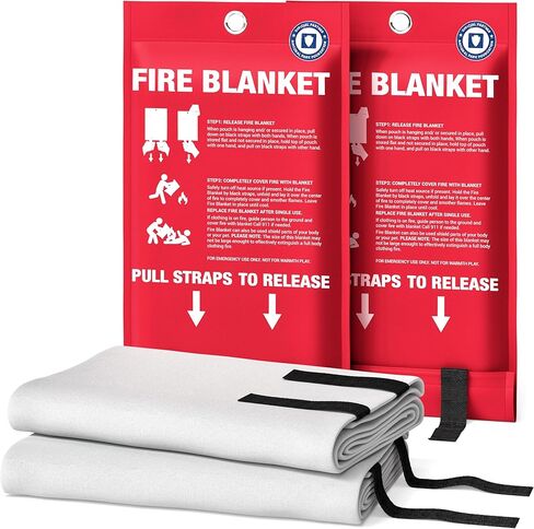 National Park Partner Emergency Fire Blanket, 40"x40" UM9 Fiberglass Fire Blanket for Outdoor, Home and Kitchen Fires, Camping Gear, Emergency Safety Protection, Designed in The USA in Saudi Arabia