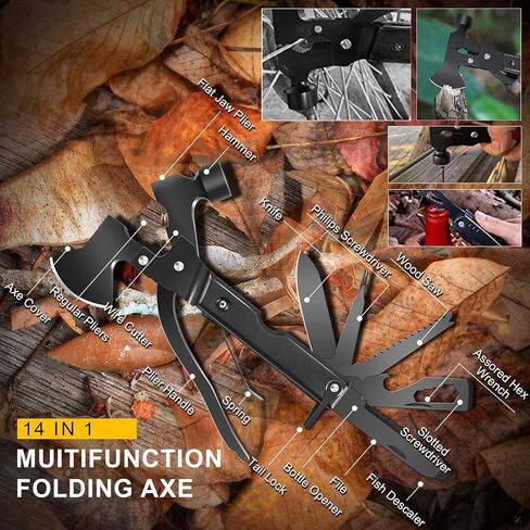 هدايا للرجال عيد الميلاد 14 في 1 مجموعة النجاة - مجموعة معدات النجاة الخارجية الممتازة مع أدوات تكتيكية/أساسيات الصيد، مثالية للأب والزوج والأولاد المراهقين والتخييم والمشي لمسافات طويلة in Kuwait