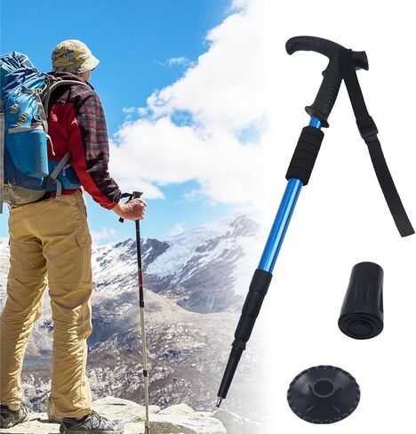 Retractable Trekking Pole Aluminum Alloy Walking Poles Portable Hiking Pole Suitable for Outdoor Activities Such as Mountaineering,Traveling,and Cross-Country Running in Saudi Arabia