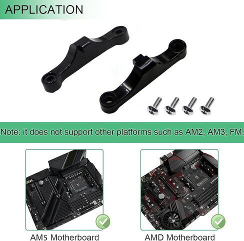 2 Pcs AM5 CPU Bracket Desktop Computer Compatible with AMD Cooler Fan Brackets for AM5/AM4 Motherboard with Install Screw in Kuwait