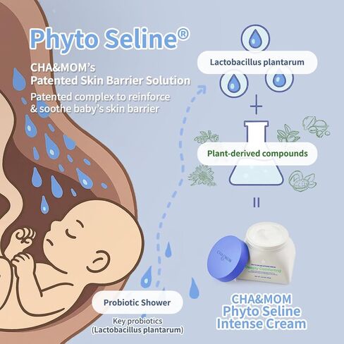 كريم الأطفال المكثف فيتو سيلين من تشا آند موم، 5.29 أونصة - مرطب للبشرة الحساسة، ترطيب فائق للوجه والجسم in Kuwait