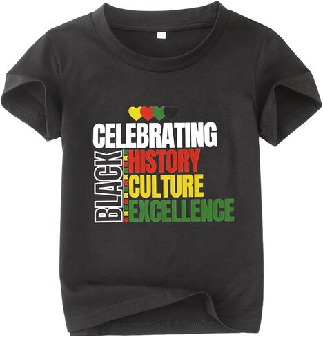 Black History Shirts for Toddler Boy Girls Black History Month Juneteenth Tshirt African American Pride Outfit Top in Saudi Arabia