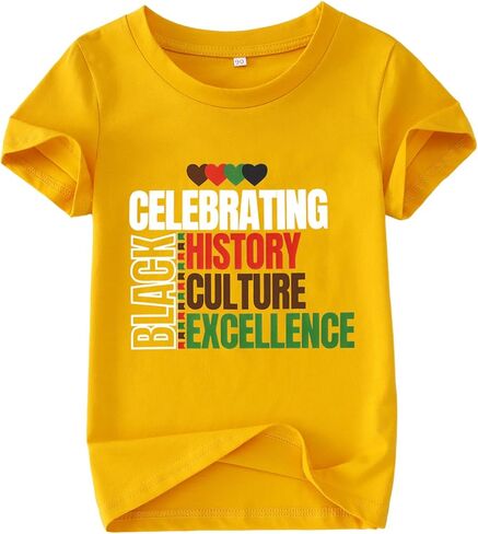 Black History Shirts for Toddler Boy Girls Black History Month Juneteenth Tshirt African American Pride Outfit Top in Saudi Arabia