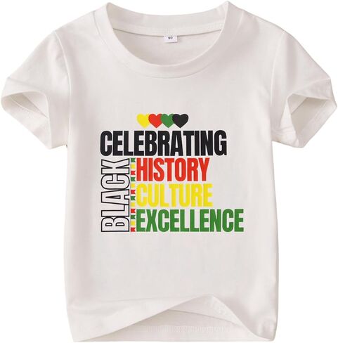 Black History Shirts for Toddler Boy Girls Black History Month Juneteenth Tshirt African American Pride Outfit Top in Saudi Arabia