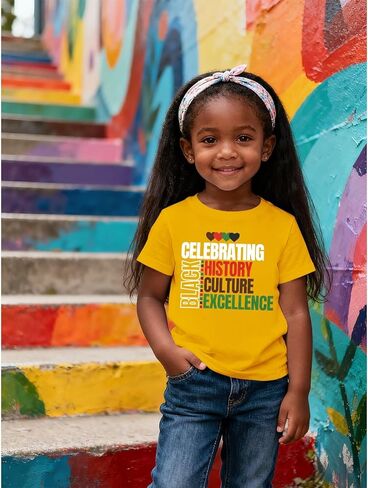 Black History Shirts for Toddler Boy Girls Black History Month Juneteenth Tshirt African American Pride Outfit Top in Saudi Arabia