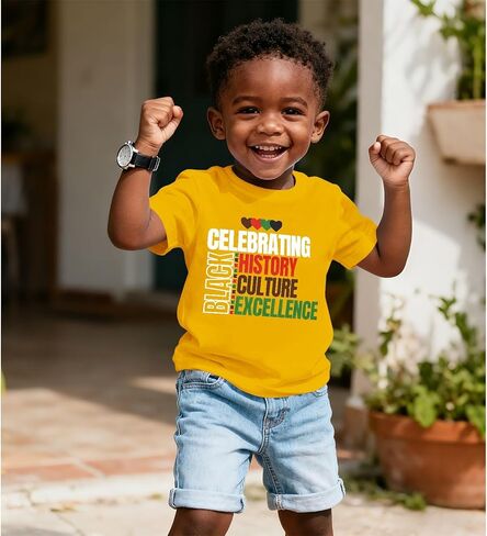 Black History Shirts for Toddler Boy Girls Black History Month Juneteenth Tshirt African American Pride Outfit Top in Saudi Arabia