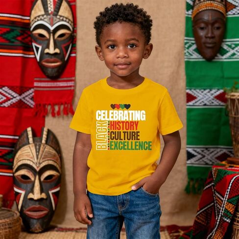 Black History Shirts for Toddler Boy Girls Black History Month Juneteenth Tshirt African American Pride Outfit Top in Saudi Arabia