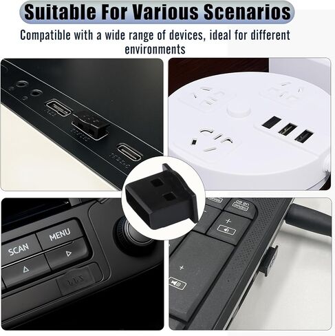 10-Pack USB Port Dust Covers – Black USB Protector Caps for USB-A Ports on Laptops, TVs, Routers & More in Saudi Arabia