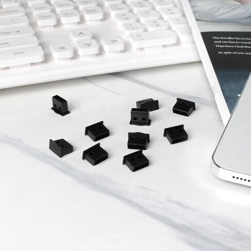 10-Pack USB Port Dust Covers – Black USB Protector Caps for USB-A Ports on Laptops, TVs, Routers & More in Saudi Arabia