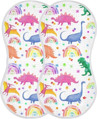 Western Pinks Cowgirl Hat Burp Cloths Baby Boys Girls Absorbent Soft Cotton Burping Cloths Rags, 2 Pack in Saudi Arabia
