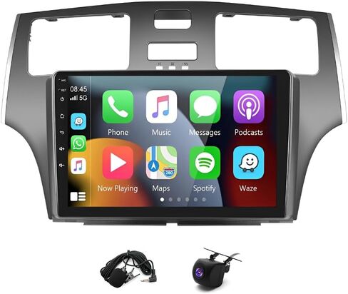 جهاز استقبال الوسائط الرقمية ستيريو للسيارة 2-Din لسيارة Lexus ES300/ES330 2001-2006، أجهزة استقبال صوت السيارة 9 بوصة مع دعم CarPlay Android Auto BT FM AHD GPS كاميرا احتياطية 2+64G in Kuwait
