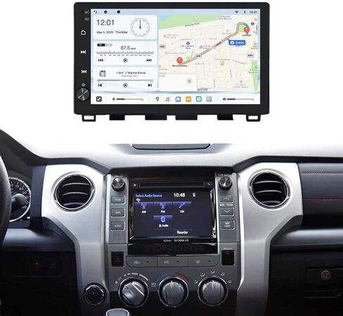 جهاز استقبال راديو متعدد الوسائط بنظام أندرويد مقاس 10.2 بوصة لسيارة Toyota Tundra 2014-2019، مع CarPlay اللاسلكي وAndroid Auto، دقة 1280×720، شاشة لمس QLED، 8G+128G in Kuwait