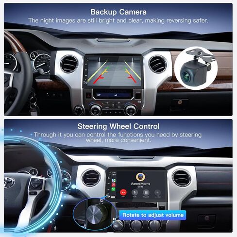 جهاز استقبال راديو متعدد الوسائط بنظام أندرويد مقاس 10.2 بوصة لسيارة Toyota Tundra 2014-2019، مع CarPlay اللاسلكي وAndroid Auto، دقة 1280×720، شاشة لمس QLED، 8G+128G in Kuwait