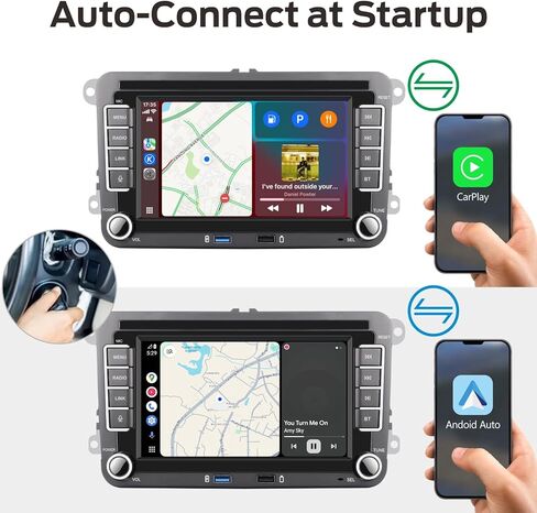 Fast Boot Linux Car Stereo | Bluetooth/Wireless CarPlay/Android Auto/FM/AM/RDS/USB | 100W DSP | Applicable to Golf 5 6 Passat Caddy EOS T5 CC Polo in Saudi Arabia