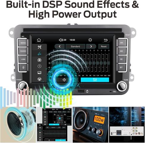 Fast Boot Linux Car Stereo | Bluetooth/Wireless CarPlay/Android Auto/FM/AM/RDS/USB | 100W DSP | Applicable to Golf 5 6 Passat Caddy EOS T5 CC Polo in Saudi Arabia