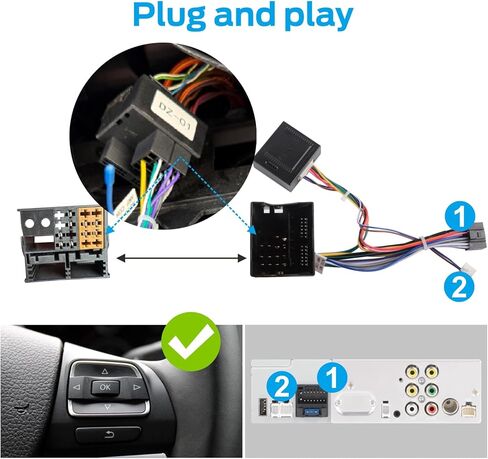Fast Boot Linux Car Stereo | Bluetooth/Wireless CarPlay/Android Auto/FM/AM/RDS/USB | 100W DSP | Applicable to Golf 5 6 Passat Caddy EOS T5 CC Polo in Saudi Arabia